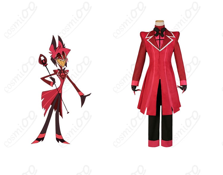ハズビン・ホテル アラスター コスプレ衣装とキャラクターとの組み合わせ画像。忠実再現のデザインで、アニメファン必見！