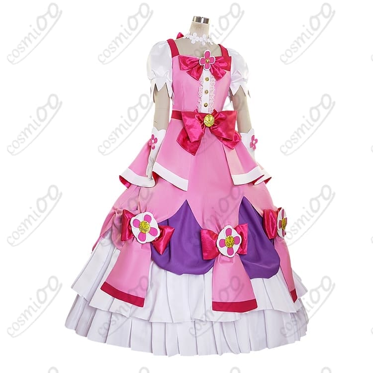 Go!プリンセスプリキュア キュアフローラ コスプレ衣装 高再現・モードエレガント仕様 - 3枚目の画像