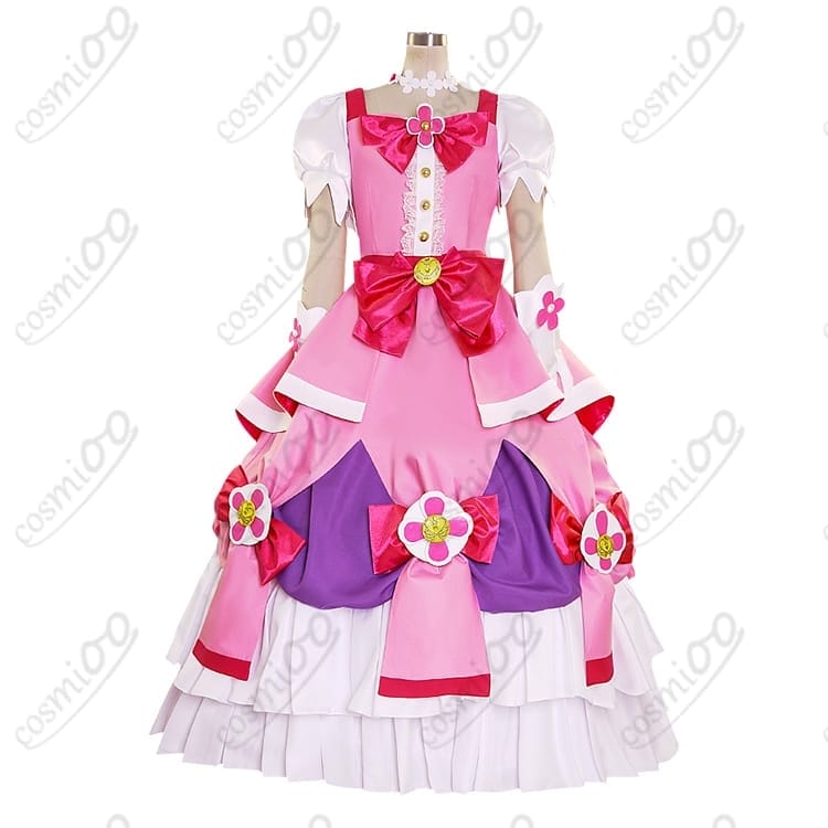 Go!プリンセスプリキュア キュアフローラ コスプレ衣装 高再現・モードエレガント仕様 - 1枚目の画像