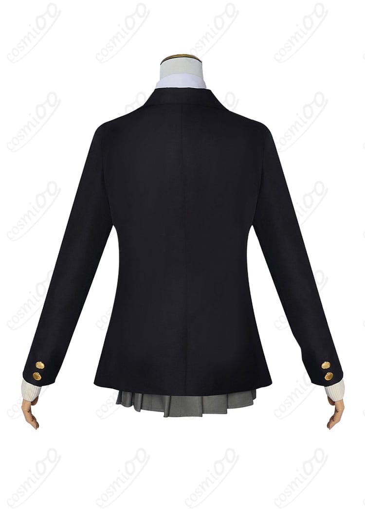 橘美花莉 制服コスプレ衣装の背面。後ろのディテールも忠実に再現されています。