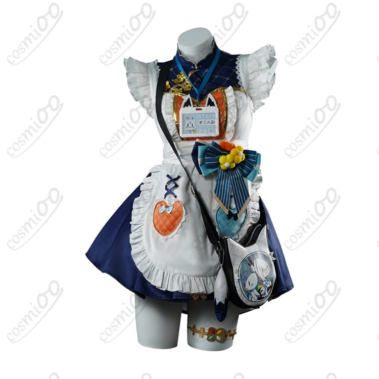 ホロライブ白上フブキレトロ喫茶新衣装コスプレ衣装｜高再現・上品で可愛いフルセット - 1枚目の画像