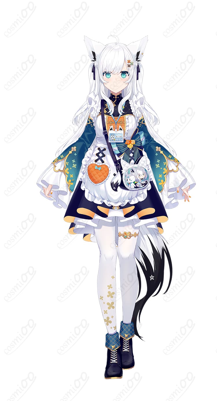 ホロライブ白上フブキレトロ喫茶新衣装コスプレ衣装｜高再現・上品で可愛いフルセット-1