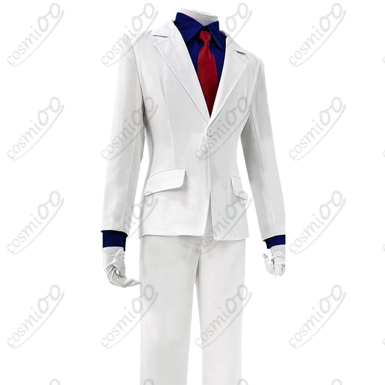 名探偵コナン 怪盗キッド コスプレ衣装｜白タキシード・マント付フルセット - 4枚目の画像