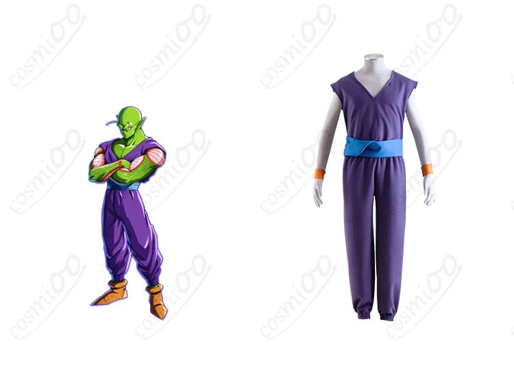 ドラゴンボール ピッコロ コスプレ衣装とキャラクターのコラボ画像。忠実再現のコスプレ衣装で、アニメファン必見！