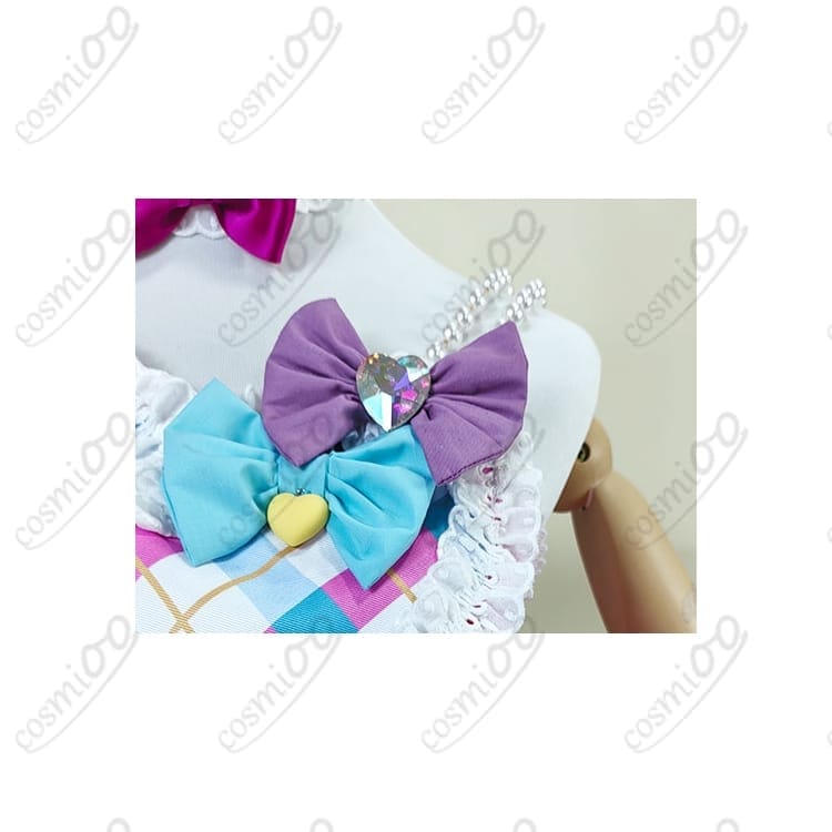 アイカツスターズ!『虹野ゆめ』コスプレ衣装高再現・刺繍ドレスフルセット - 3枚目の画像