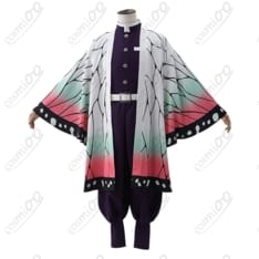 鬼滅の刃「胡蝶しのぶ」コスプレ衣装 蟲柱仕様 刺繍入り 羽織デザイン - 2枚目の画像（サムネイル）