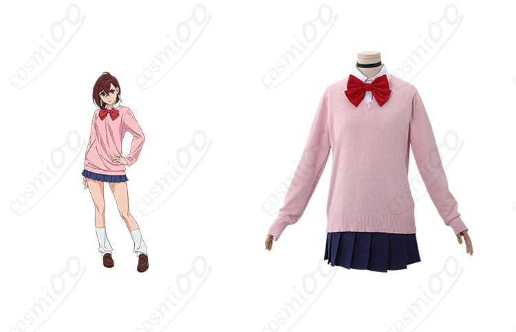 ダンダダン 綾瀬桃 コスプレ衣装の正面とキャラクターの融合画像。高再現度で、役作りにぴったり！
