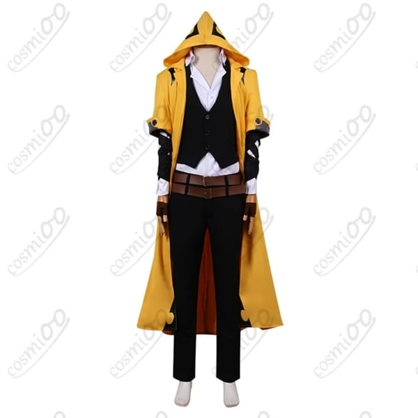 ブレイブルーユウキ＝テルミコスプレ衣装｜黄×黒パーカー風ロングコート高再現