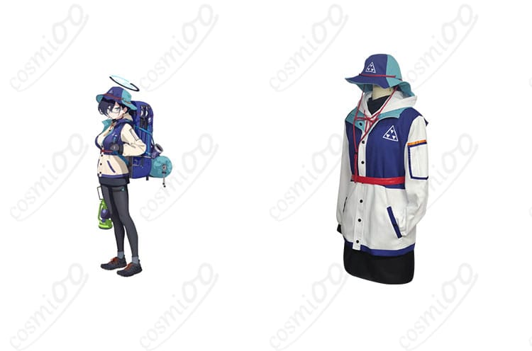 ブルーアーカイブ 各務チヒロ キャンプ衣装 コスプレ衣装 役柄と衣装を完全再現した画像。キャラクターと衣装の魅力を確認！