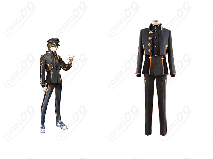 Fate/Grand Order 岸波白野（ザビ男） コスプレ衣装 正面とキャラクターの画像。忠実再現されたコスプレ衣装の全体像を確認できます。