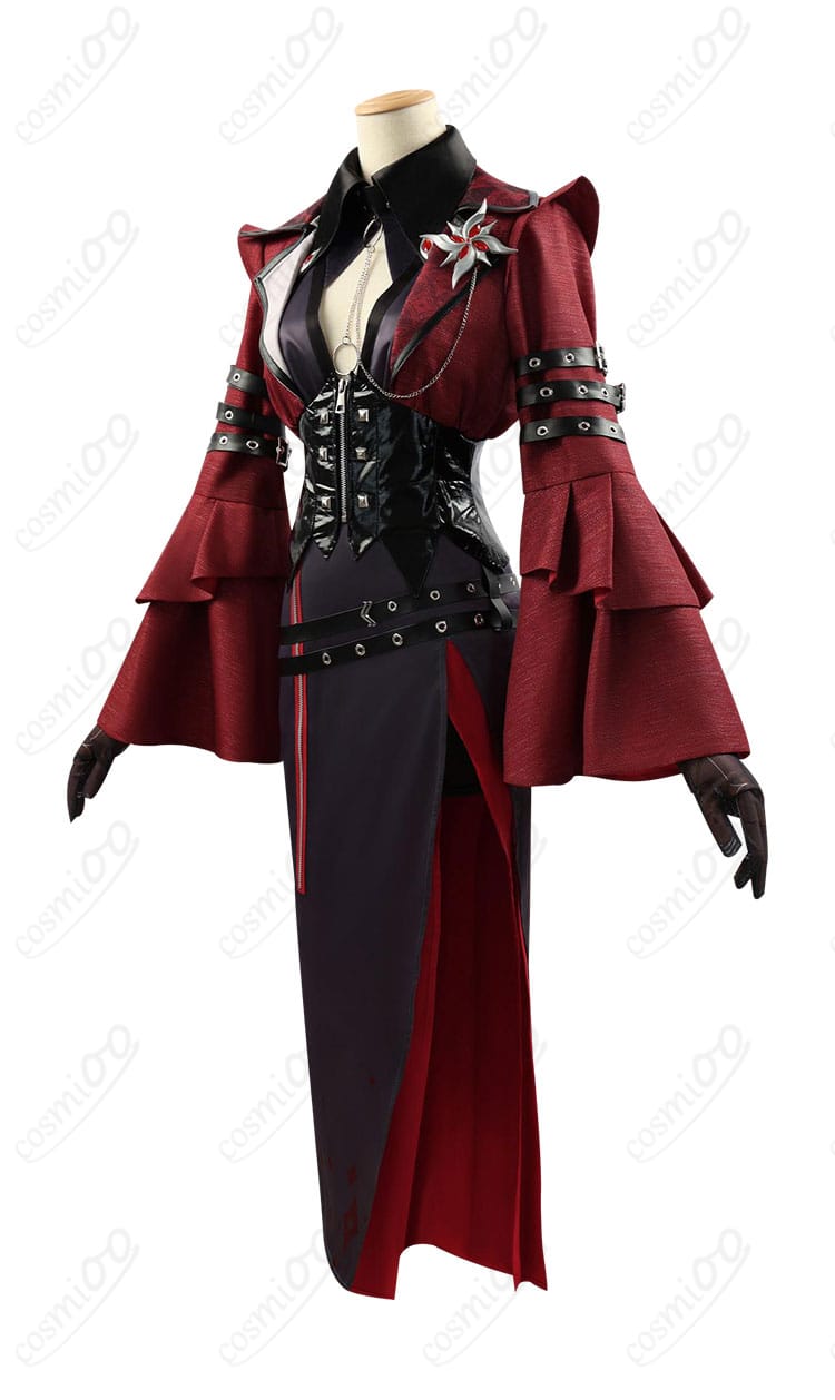 商品側面図 - 原神 アルレッキーノ コスプレ衣装の側面