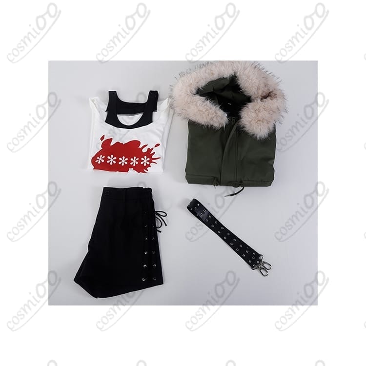ペルソナ5 佐倉双葉 私服コスプレ衣装 高再現・モッズコート＆赤スターTシャツ - 7枚目の画像