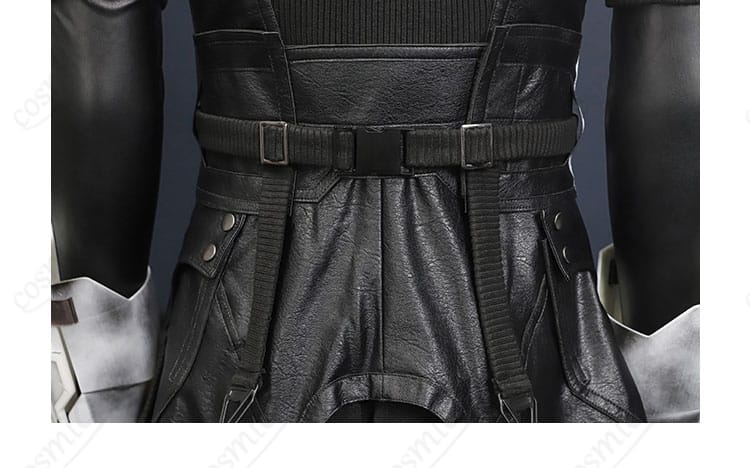 セフィロス コスプレ衣装、ベルト部分の装飾とデザイン