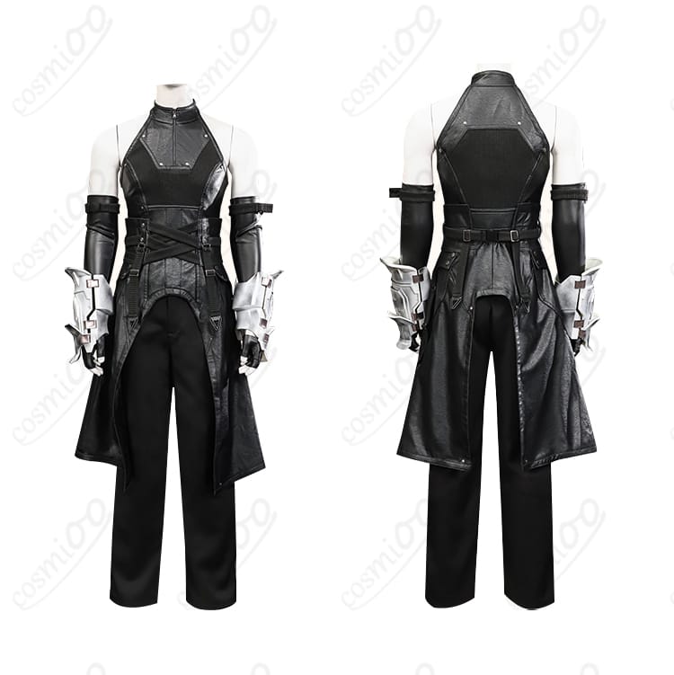 セフィロス コスプレ衣装、正反の装飾細部 - 精緻な刺繍と装飾