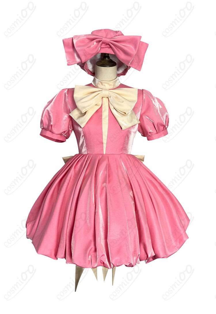 木之本桜のコスプレ衣装、正面からの高忠実度再現。ファン必見の美しいディテール。