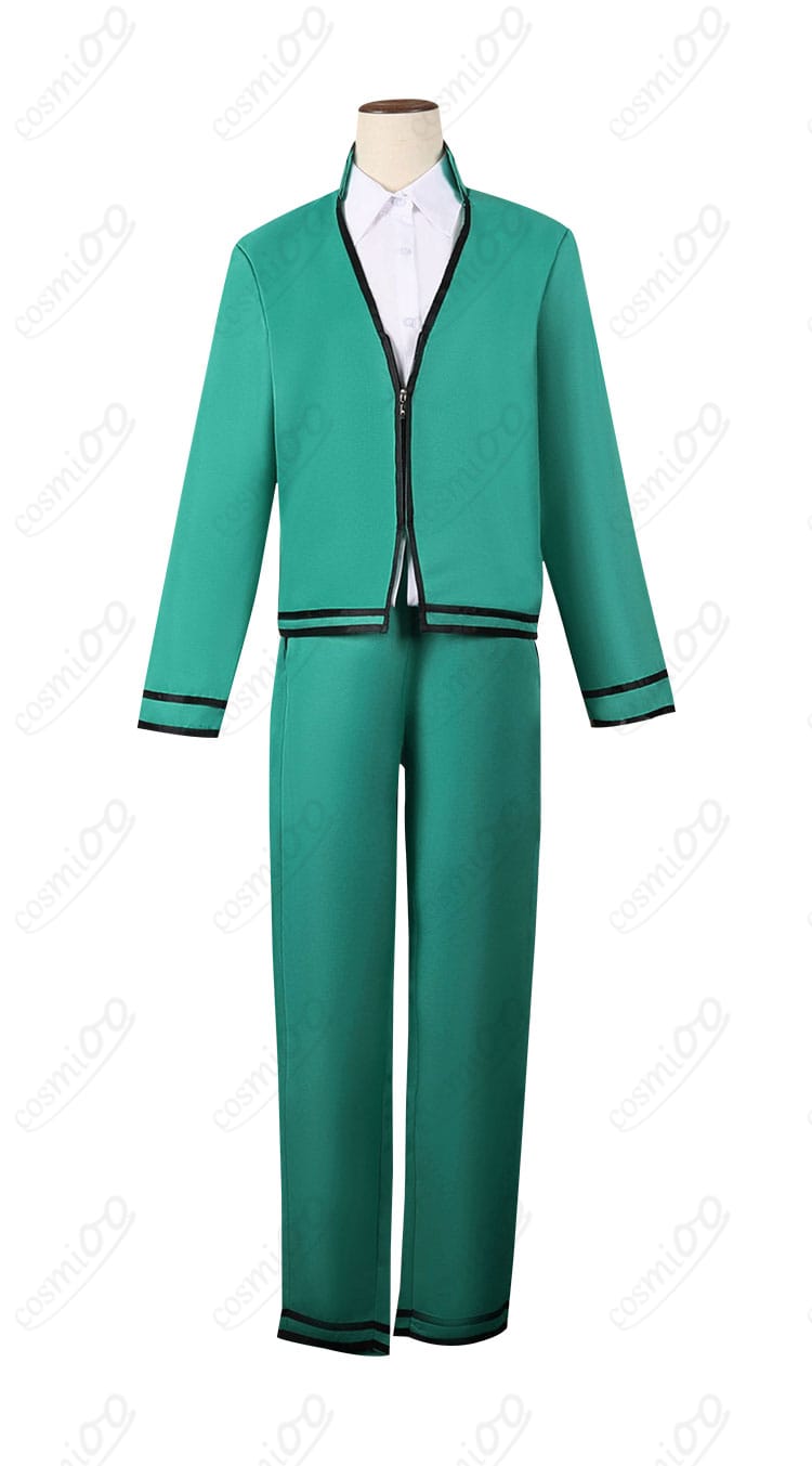 斉木楠雄 コスプレ衣装 正面画像。PK学園制服スタイルのコスプレ衣装で、アニメの詳細な再現。