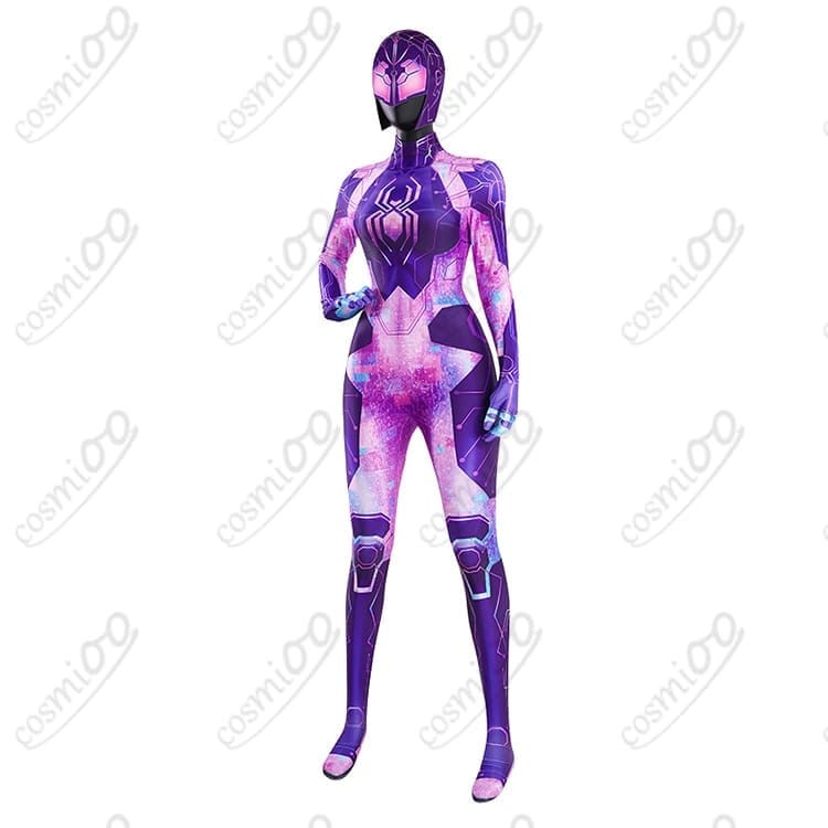 スパイダーバース マーゴ・ケス コスプレ衣装 高再現 ネオン発光風ライン - 2枚目の画像