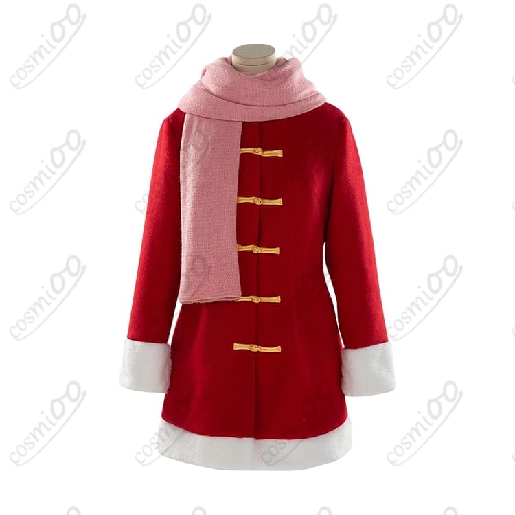 銀魂『神楽』冬服コスプレ衣装｜高再現・暖かいコート&マフラー付きフルセット - 1枚目の画像