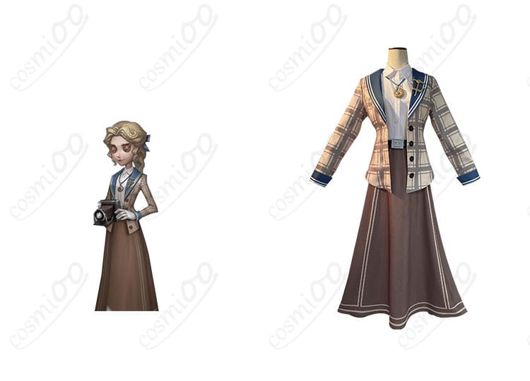 商品正面とキャラクターアリス・デロスのコスプレ衣装の組み合わせ画像｜第五人格コスプレ衣装