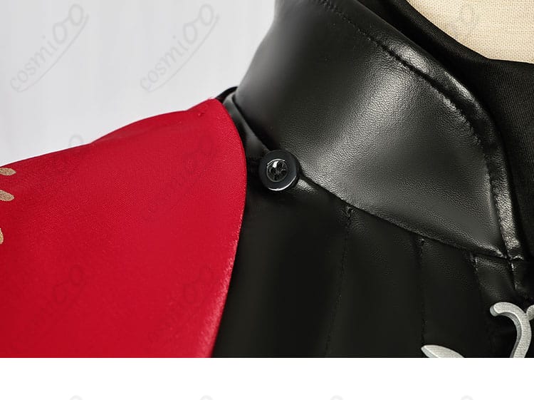 荒廃ラップランドコスプレ衣装の衣肩部分の装飾。精緻なアクセントが魅力的です。