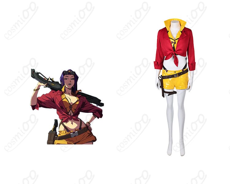 商品正面とキャラクター（アッシュ×フェイ）との組み合わせ画像 - コスプレ衣装 オーバーウォッチ2 カウボーイビバップ アッシュ フェイ コラボスキン