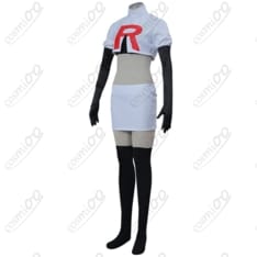 ポケモン『ムサシ』ロケット団白制服コスプレ衣装｜高再現・高品質・フルセット - 2枚目の画像（サムネイル）