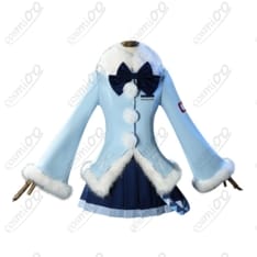 初音ミク「雪ミク 2012」コスプレ衣装 ふわふわコート 高再現・冬の透明感