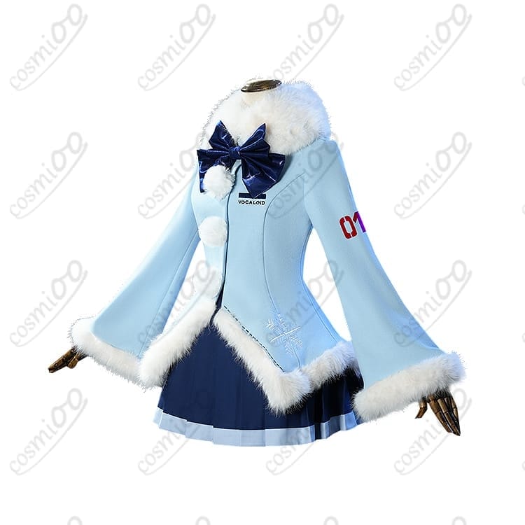 初音ミク「雪ミク 2012」コスプレ衣装 ふわふわコート 高再現・冬の透明感 - 3枚目の画像