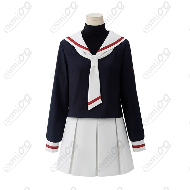 カードキャプターさくら桜＆知世友枝小学校冬セーラー制服高再現・フルセット - 1枚目の画像