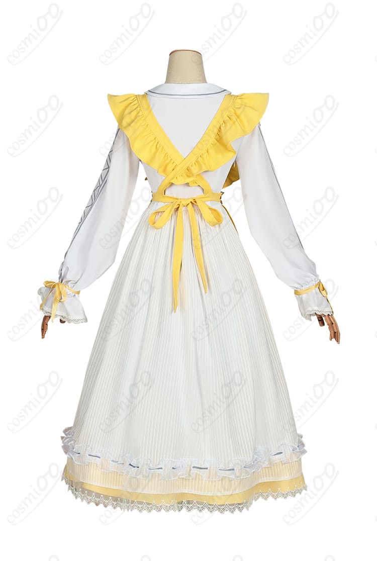 商品背面画像。第五人格のアニー・レスターのコスプレ衣装の後ろ姿、特徴的なデザインがよく分かります。