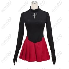 フェイト／エクストラ レコード 遠坂凛 コスプレ衣装 黒×赤の高再現フルセット - 1枚目の画像（サムネイル）
