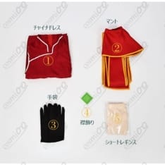 ナルト疾風伝 黒ツチ コスプレ衣装 赤チャイナ×片袖の高再現フルセット - 6枚目の画像（サムネイル）