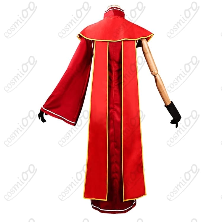 ナルト疾風伝 黒ツチ コスプレ衣装 赤チャイナ×片袖の高再現フルセット - 4枚目の画像