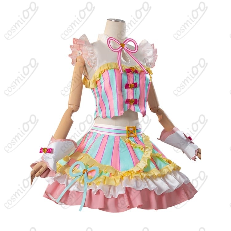 プリパラ真中らぁらコスプレ衣装トゥインクルリボン初期サイリウム高再現フルセット - 3枚目の画像