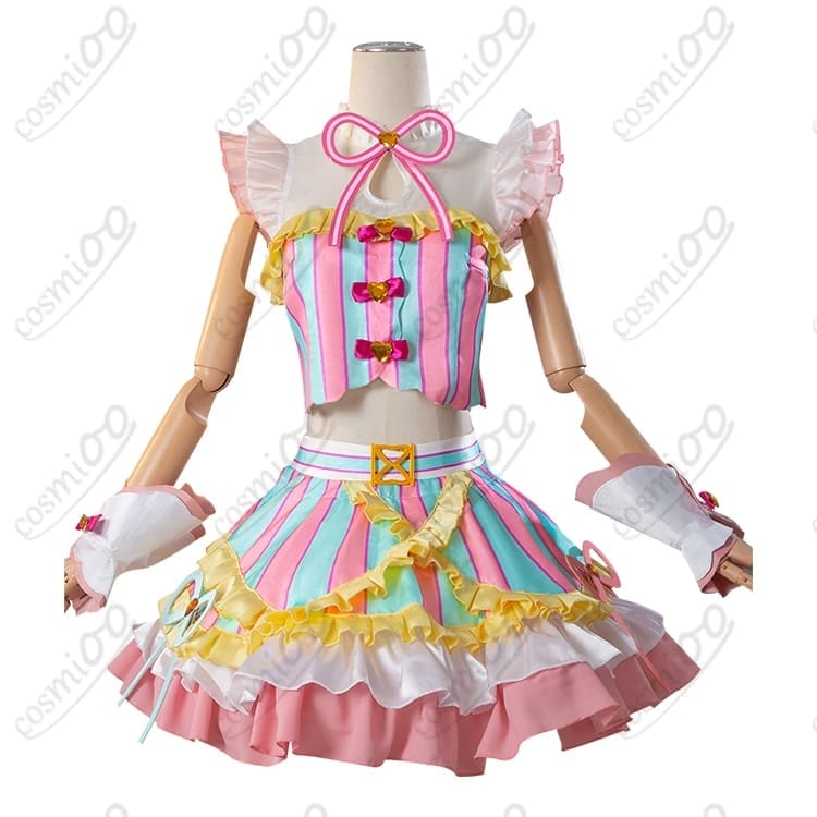 プリパラ真中らぁらコスプレ衣装トゥインクルリボン初期サイリウム高再現フルセット - 1枚目の画像