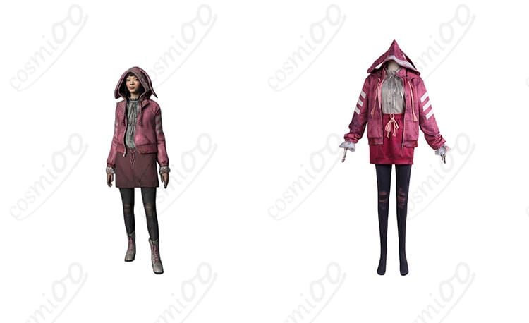 Dead by Daylight フェン・ミン 楽天家 コスプレ衣装 正面とキャラクターのコラボレーション画像 高再現度でフェン・ミンに変身！