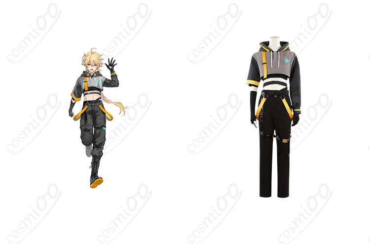 商品正面と空（そら）キャラクターのコスプレ衣装の融合画像。高精度な再現とオーダーメイド可の特徴が伝わります。