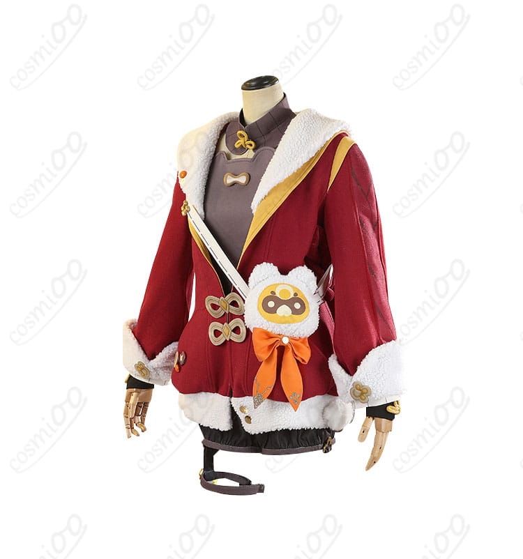 「原神 香菱（シャンリン）」コスプレ衣装の側面画像。衣装のシルエットとフィット感がわかりやすい。
