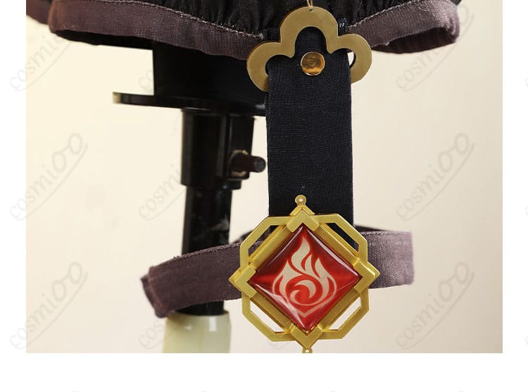 「原神 香菱（シャンリン）」コスプレ衣装のパンツの足元装飾ディテール。衣装全体のデザインにぴったり合うアクセント。