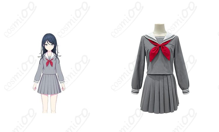プロジェクトセカイ 宮益坂女子学園 セーラー服 コスプレ衣装 正面とキャラクターの組み合わせ、コスプレ通販で人気！