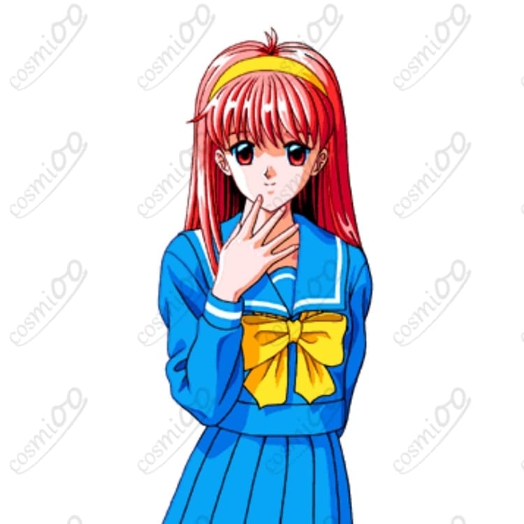 ときめきメモリアル 藤崎詩織 冬制服コスプレ｜深緑セーラー×黄色リボン 高再現 - 1枚目の画像