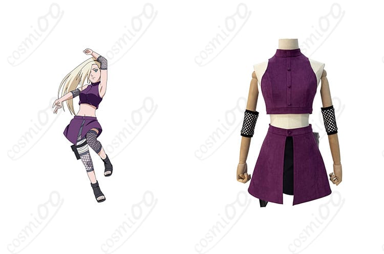 山中いの コスプレ衣装の正面、キャラクターとのコスプレシーンが魅力的に再現されています。忠実再現されたデザインをお楽しみください。