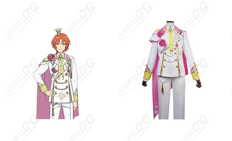 商品正面とキャラクターとの組み合わせ画像 - あんスタ 衣更真緒 コスプレ衣装の正面姿とキャラクターの魅力を再現。