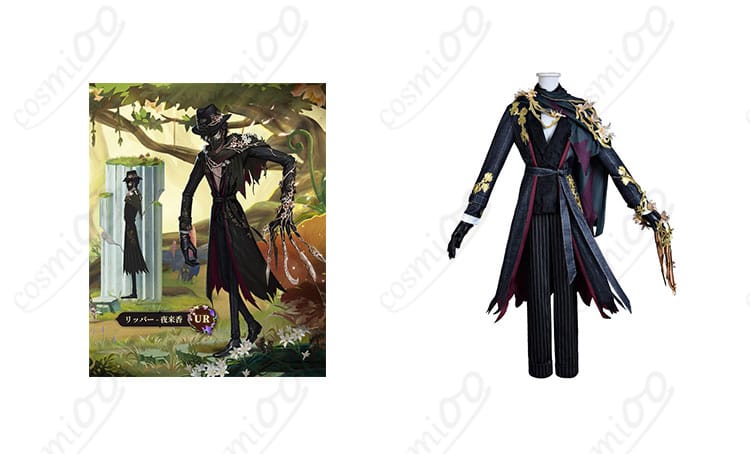 商品正面とキャラクター（リッパー／ジャック）との組み合わせ画像 - IdentityVのコスプレ衣装