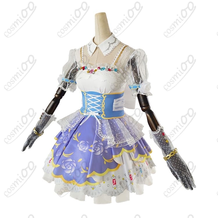 ラブライブ！園田海未 コスプレ衣装 ロイヤルプリンセス編 上品なブルードレス フルセット - 2枚目の画像