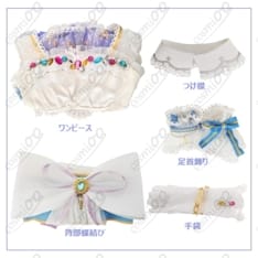ラブライブ！園田海未 コスプレ衣装 ロイヤルプリンセス編 上品なブルードレス フルセット - 4枚目の画像（サムネイル）