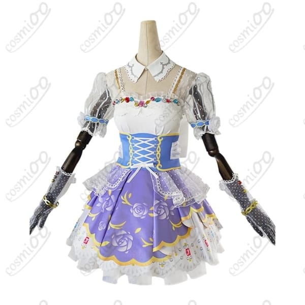 ラブライブ！園田海未 コスプレ衣装 ロイヤルプリンセス編 上品なブルードレス フルセット