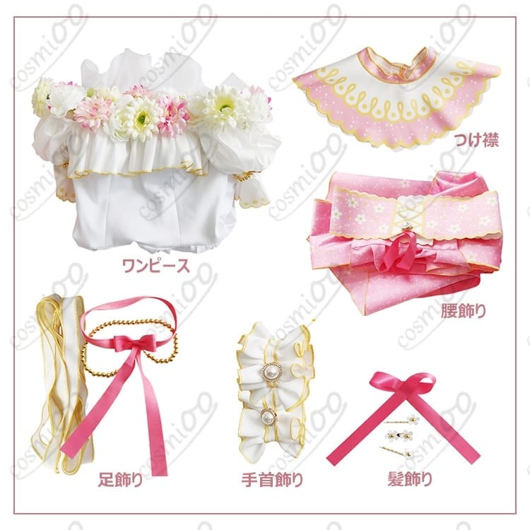 西木野真姫『フラワーフェスティバル編』コスプレ衣装 高再現・花冠付きフルセット - 4枚目の画像