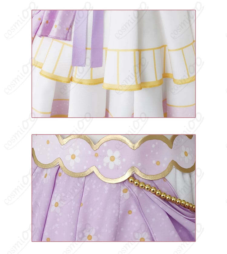 腰飾り、スカートの装飾細節画像 - ラブライブ！東條希 コスプレ衣装の腰飾りとスカートの美しいデザイン、華やかな雰囲気を演出。