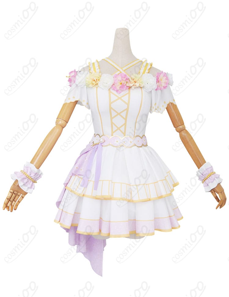 商品正面画像 - ラブライブ！スクフェス 東條希 コスプレ衣装「フラワーフェスティバル編 花の女神」の正面の詳細画像、華やかなデザインを確認。